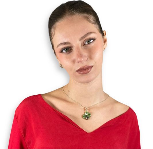 Lucky charm, ciondolo quadrifoglio. N16