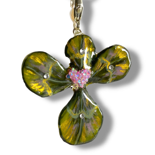 Quadrifoglio vero, ciondolo portafortuna