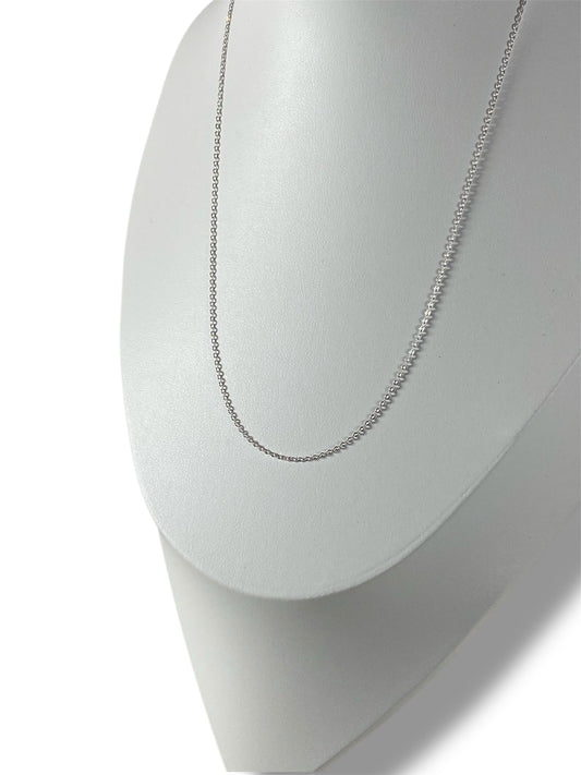 Catenina maglia quadrata, argento 925, 45 cm.