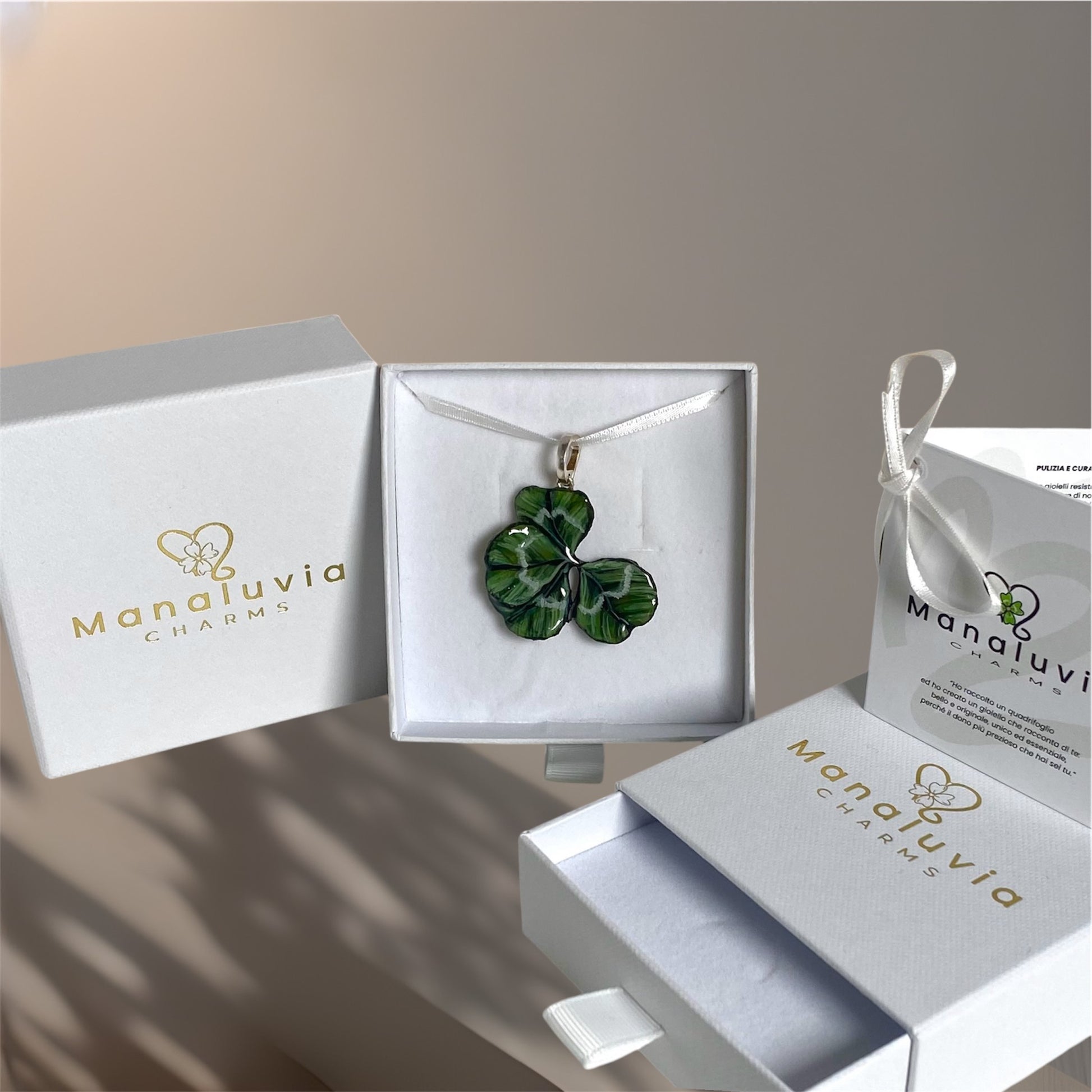Ciondolo Di Vero Quadrifoglio Portafortuna. - Gioielli - Ciondoli - Foto 5