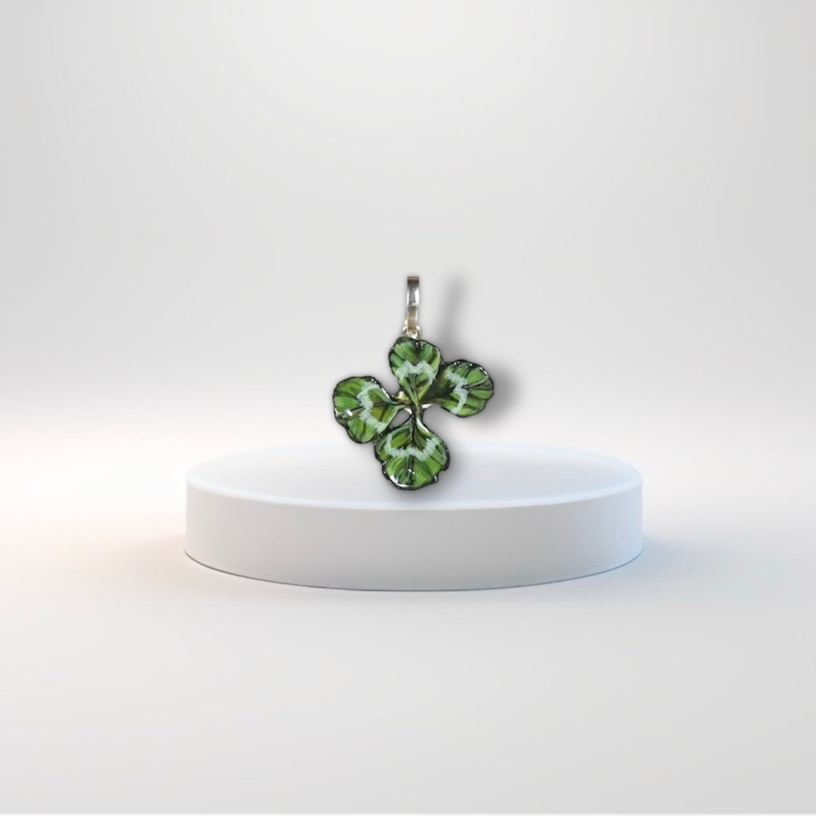 KINGWHYTE Bracciale Quadrifoglio In Argento 925 - Portafortuna Con Cristallo Verde, Regalo Irlandese Per San Patrizio