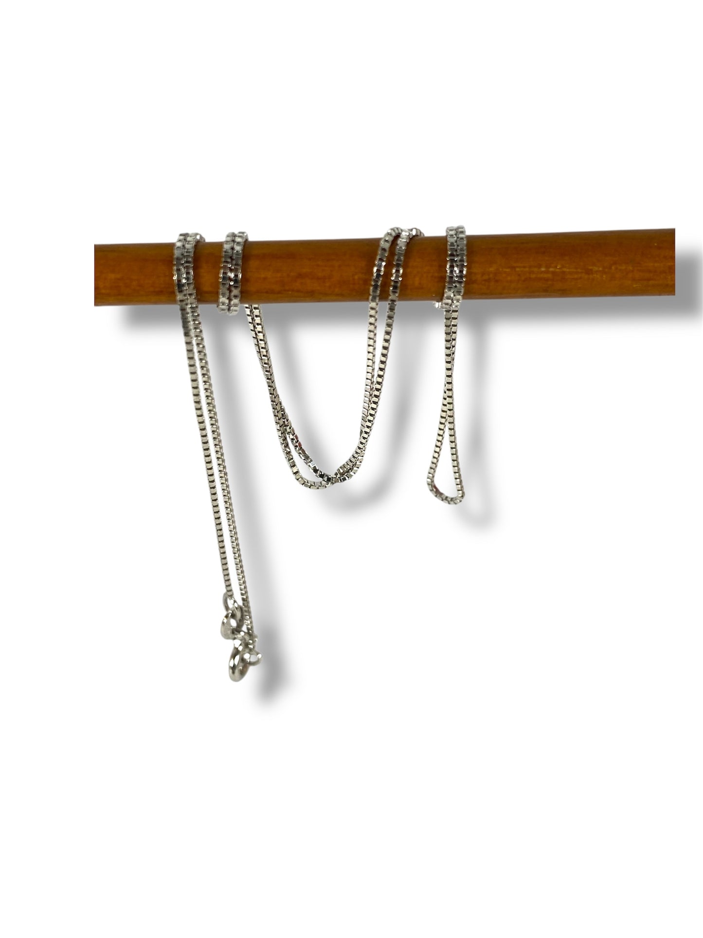 Catenina maglia quadrata, argento 925, 45 cm.