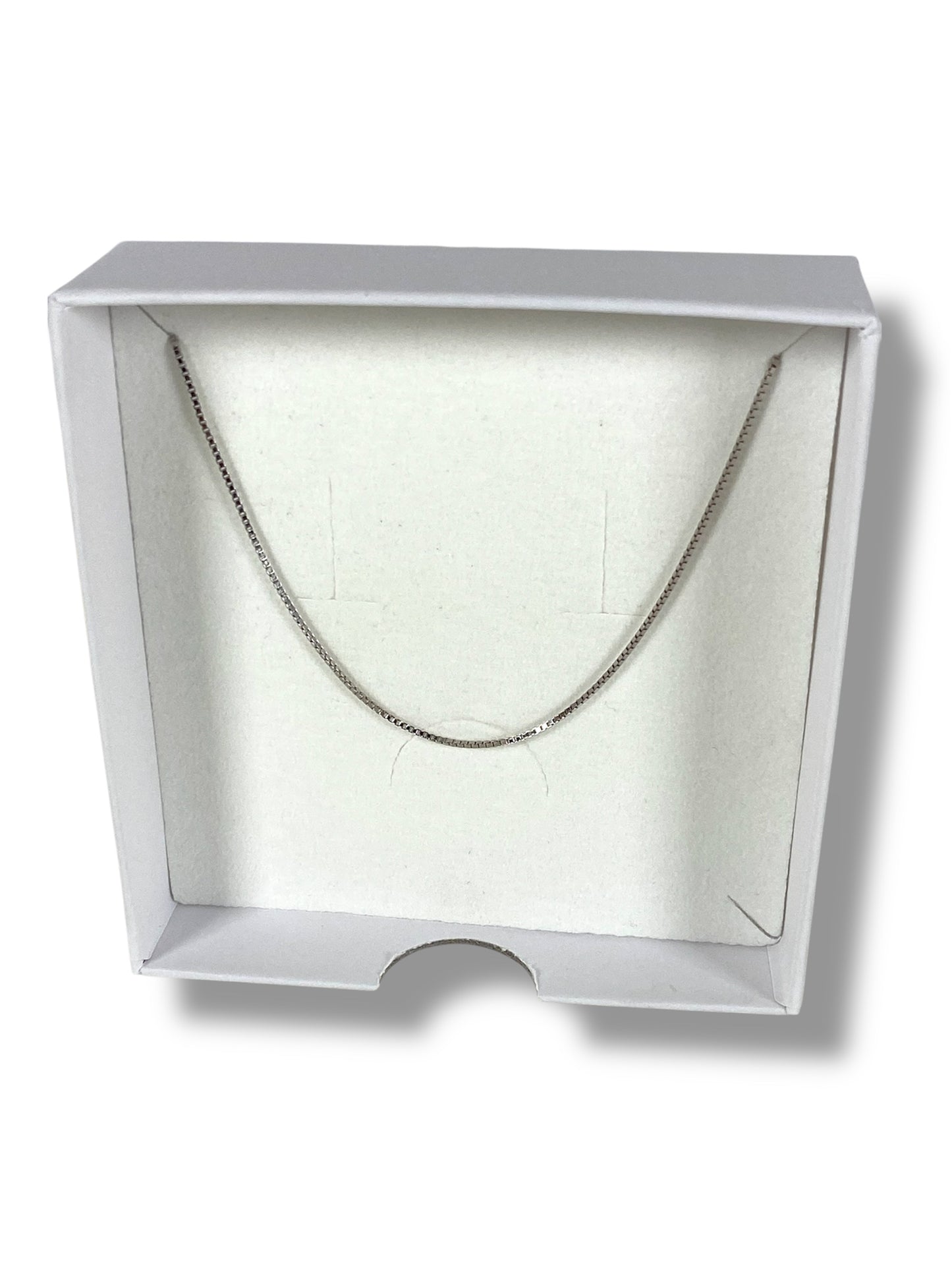 Catenina maglia quadrata, argento 925, 45 cm.